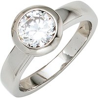 SIGO Damen Ring 925 Sterling Silber rhodiniert 1 Zirkonia Silberring von SIGO