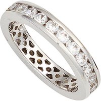 SIGO Damen Ring 925 Sterling Silber rhodiniert Zirkonia rundum Silberring von SIGO