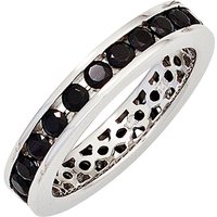 SIGO Damen Ring 925 Sterling Silber rhodiniert Zirkonia schwarz Silberring von SIGO