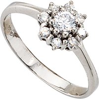 SIGO Damen Ring 925 Sterling Silber rhodiniert mit Zirkonia Silberring von SIGO