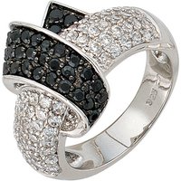 SIGO Damen Ring 925 Sterling Silber rhodiniert mit Zirkonia Silberring von SIGO