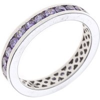SIGO Damen Ring 925 Sterling Silber rhodiniert mit Zirkonia lila violett Silberring von SIGO