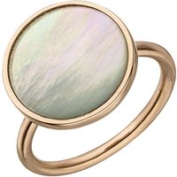 SIGO Damen Ring 925 Sterling Silber rotgold vergoldet 1 Perlmutt-Einlage von SIGO