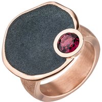 SIGO Damen Ring 925 Sterling Silber rotgold vergoldet 1 Rhodolith von SIGO