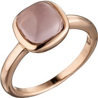 SIGO Damen Ring 925 Sterling Silber rotgold vergoldet mit rosa Glasstein von SIGO