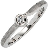 SIGO Damen Ring 950 Platin matt 1 Diamant Brillant 0,08 ct. Platinring von SIGO