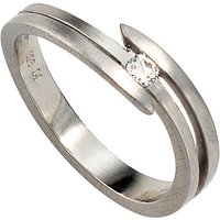 SIGO Damen Ring 950 Platin matt 1 Diamant Brillant 0,09ct. Platinring von SIGO