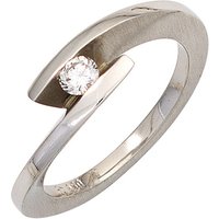 SIGO Damen Ring 950 Platin matt 1 Diamant Brillant 0,15ct. Platinring von SIGO