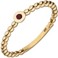 SIGO Damen Ring Kugel 333 Gold Gelbgold 1 Rubin rot Kugelring Rubinring von SIGO