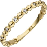 SIGO Damen Ring Kugel 333 Gold Gelbgold 11 Zirkonia Goldring Kugelring von SIGO