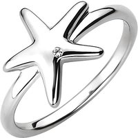 SIGO Damen Ring Seestern 925 Sterling Silber 1 Zirkonia Silberring von SIGO