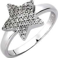 SIGO Damen Ring Stern 925 Sterling Silber 45 Zirkonia Silberring von SIGO