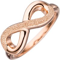 SIGO Damen Ring Unendlichkeit 925 Silber rotgold vergoldet mit Struktur Silberring von SIGO