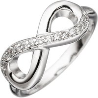 SIGO Damen Ring Unendlichkeit 925 Sterling Silber rhodiniert mit Zirkonia Silberring von SIGO