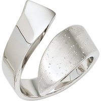 SIGO Damen Ring offen 925 Sterling Silber mattiert mit Glitzereffekt Silberring von SIGO