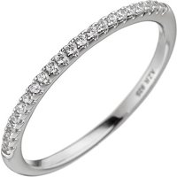 SIGO Damen Ring schmal 925 Sterling Silber mit Zirkonia Silberring von SIGO