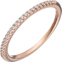 SIGO Damen Ring schmal 925 Sterling Silber rotgold vergoldet mit Zirkonia von SIGO