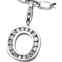 SIGO Einhänger Charm Buchstabe O 925 Sterling Silber mit Zirkonia von SIGO