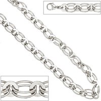 SIGO Halskette Kette 925 Sterling Silber rhodiniert 45 cm Silberkette Karabiner von SIGO