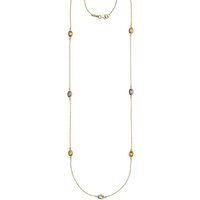 SIGO Halskette Kette lang 585 Gold Gelbgold Citrine Blautopase Amethyste 90 cm von SIGO