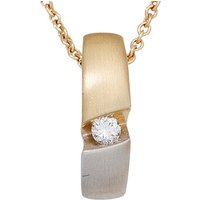 SIGO Kette mit Anhänger 585 Gold Gelbgold bicolor 1 Diamant Brillant 43 cm Halskette von SIGO