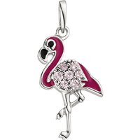 SIGO Kinder Anhänger Flamingo rosa pink  925 Sterling Silber 7 Zirkonia von SIGO