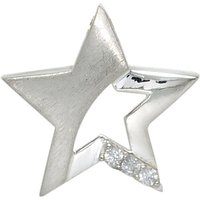 SIGO Kinder Anhänger Stern 925 Sterling Silber mattiert 3 Zirkonia Kinderanhänger von SIGO