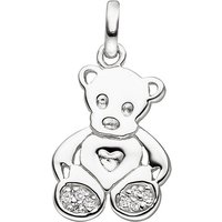 SIGO Kinder Anhänger Teddy Teddybär 925 Sterling Silber 8 Zirkonia Kinderanhänger von SIGO