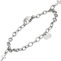 SIGO Kinder Armband Glaube Liebe Hoffnung 925 Sterling Silber 16 cm von SIGO