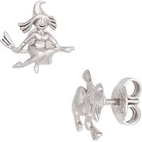 SIGO Kinder Ohrstecker Hexe 925 Sterling Silber mattiert Ohrringe Kinderohrringe von SIGO