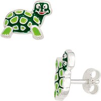 SIGO Kinder Ohrstecker Schildkröte grün 925 Sterling Silber Ohrringe Kinderohrringe von SIGO