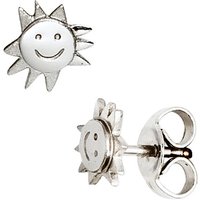 SIGO Kinder Ohrstecker Sonne 925 Sterling Silber mattiert Ohrringe Kinderohrringe von SIGO