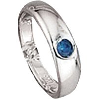 SIGO Kinder Taufring 925 Sterling Silber 1 blauer Safir Taufanhänger von SIGO