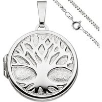 SIGO Medaillon Anhänger Baum des Lebens Weltenbaum rund 925 Silber mit Kette 50 cm von SIGO