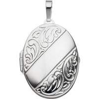 SIGO Medaillon oval für 2 Fotos 925 Sterling Silber Anhänger zum Öffnen von SIGO