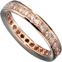 SIGO Memory Ring 585 Gold Rotgold mit Diamanten Brillanten rundum Memoryring von SIGO