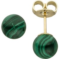 SIGO Ohrstecker 585 Gold Gelbgold 2 Malachite grün Ohrringe Malachitohrstecker von SIGO