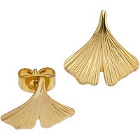 SIGO Ohrstecker Ginko Gingko 375 Gold Gelbgold mattiert Ohrringe von SIGO