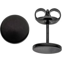 SIGO Ohrstecker Studs 8 mm aus Edelstahl schwarz beschichtet Ohrringe von SIGO