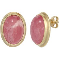 SIGO Ohrstecker oval 585 Gold Gelbgold 2 Rhodochrosite rosa Ohrringe von SIGO