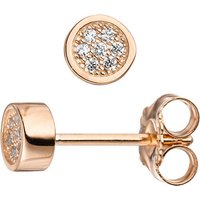 SIGO Ohrstecker rund 925 Silber rotgold vergoldet mit Zirkonia Ohrringe SIGO Ohrstecker rund 925 Silber rotgold vergoldet mit Zirkonia Ohrringe von SIGO