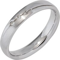 SIGO Partner Ring 925 Sterling Silber rhodiniert mattiert 3 Zirkonia Silberring SIGO Partner Ring 925 Sterling Silber rhodiniert mattiert 3 Zirkonia Silberring von SIGO