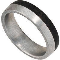 SIGO Partner Ring Edelstahl mattiert mit Carbon von SIGO