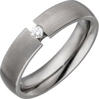 SIGO Partner Ring aus Titan 1 Diamant Brillant 0,05ct. Partnerring Titanring matt von SIGO