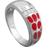 SIGO Ring, rot, mit Zirkonia, Silber 925 von SIGO