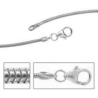 SIGO Schlangenkette 925 Silber 1,0 mm 42 cm Halskette Kette Silberkette Karabiner von SIGO