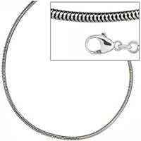 SIGO Schlangenkette 925 Silber 1,6 mm 80 cm Halskette Kette Silberkette Karabiner von SIGO