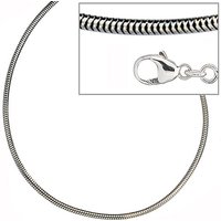 SIGO Schlangenkette 925 Silber 1,9 mm 45 cm Halskette Kette Silberkette Karabiner von SIGO