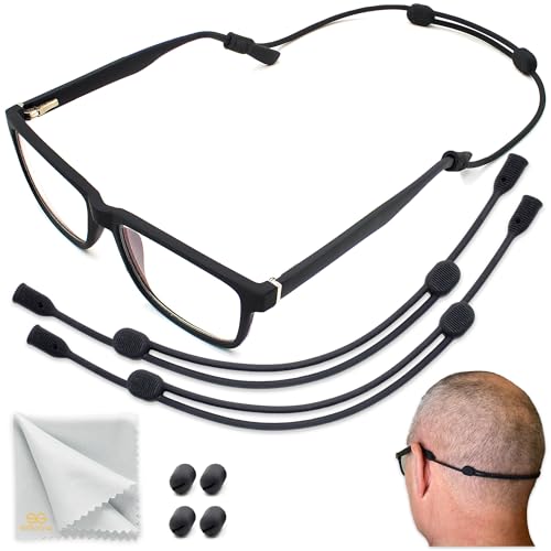 SIGONNA Brillenbandhalter – No-Tail-Brillenbandschnur – verstellbare Brillenhalter um den Halskopf – Brillenband-Lanyard – Sonnenbrillen-Brillenband für Männer und Frauen – 2 Stück SIGONNA Brillenbandhalter – No-Tail-Brillenbandschnur – verstellbare Brillenhalter um den Halskopf – Brillenband-Lanyard – Sonnenbrillen-Brillenband für Männer und Frauen – 2 Stück von SIGONNA