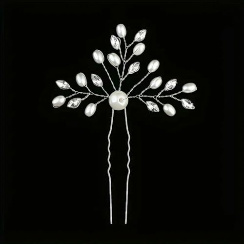 Mode Kristall Perle Strass Haarnadeln Stick Haar Clip Für Frauen Braut Haar Zubehör Party Hochzeit Haar Clips Schmuck von SIHAOYY